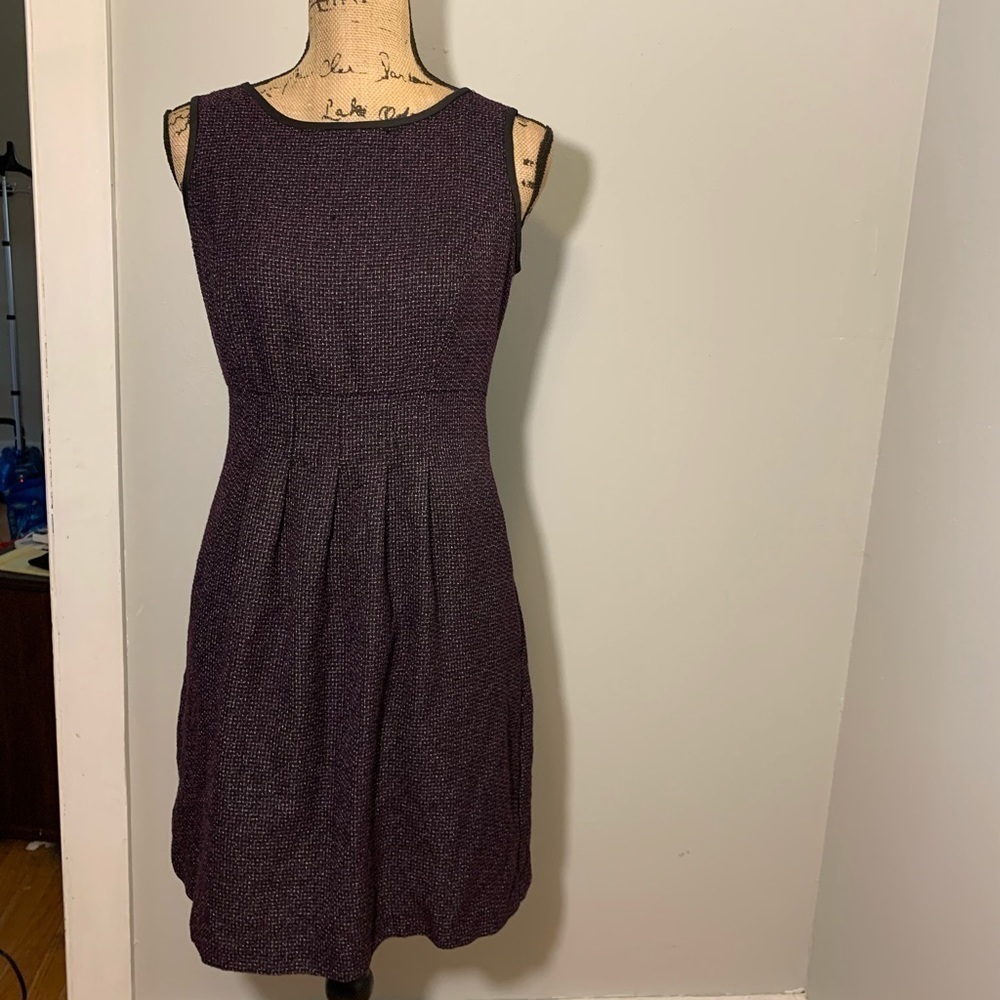 Donna Rico black purple dress sheath size 4